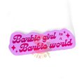 BARBIE GIRL- PINK/WHITE Vinly/Waterproof