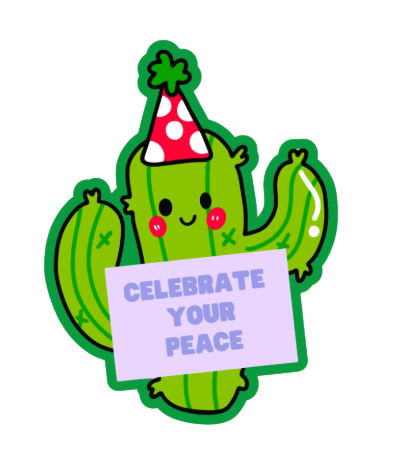 Celebrate your peace- CACTUS Vinyl/Waterproof
