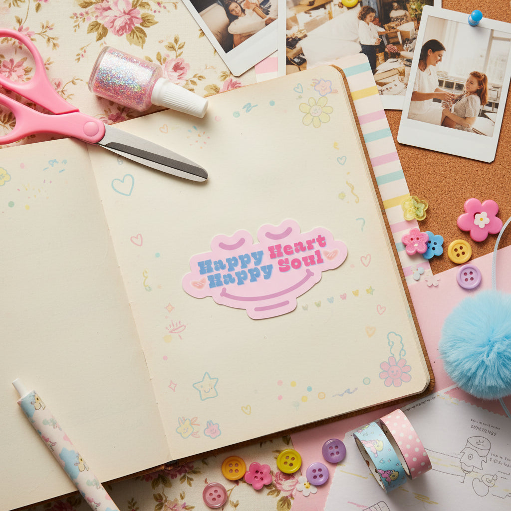 Happy Heart Happy Soul- Cute Vinyl/Waterproof