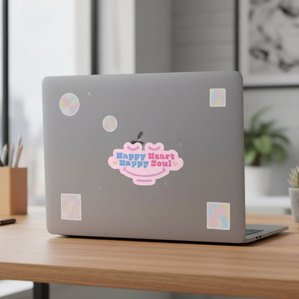 Happy Heart Happy Soul- Cute Vinyl/Waterproof