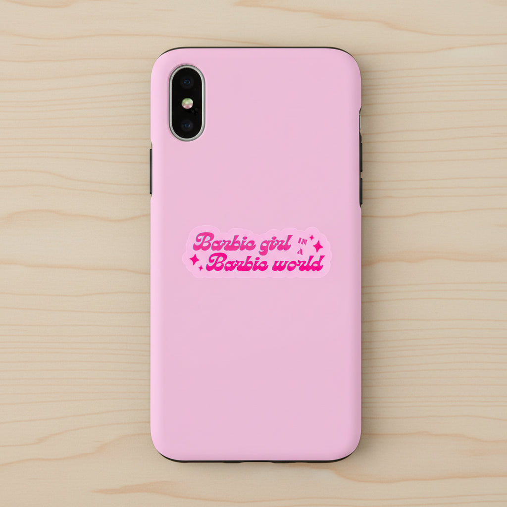 BARBIE GIRL- PINK/WHITE Vinly/Waterproof