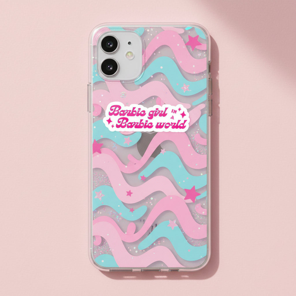 BARBIE GIRL- PINK/WHITE Vinly/Waterproof