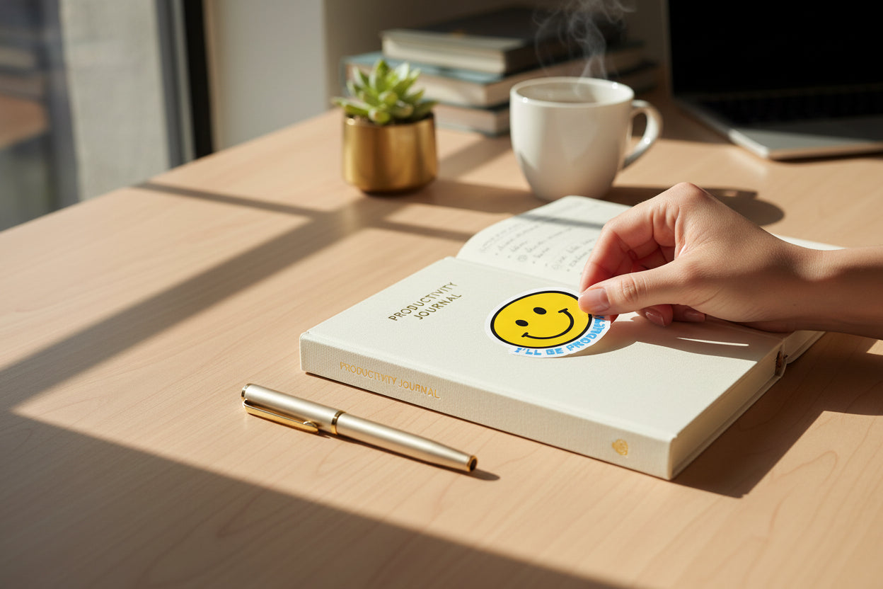 Ill be productive- SMILEY Vinyl/Waterproof