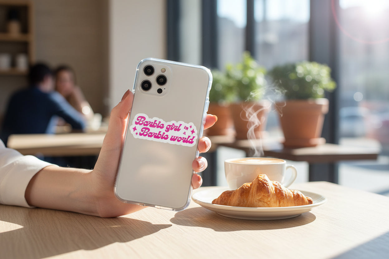 BARBIE GIRL- PINK/WHITE Vinly/Waterproof