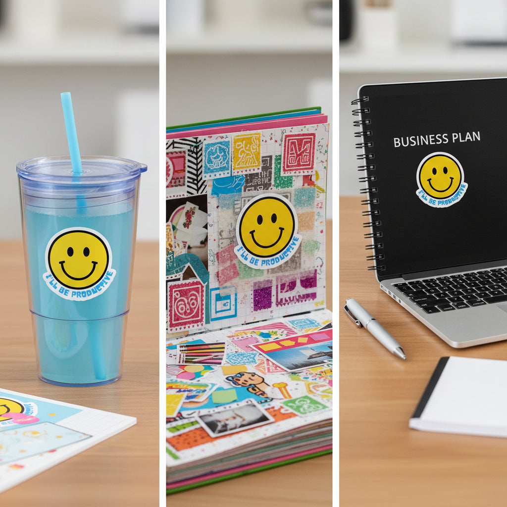 Ill be productive- SMILEY Vinyl/Waterproof